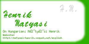 henrik matyasi business card